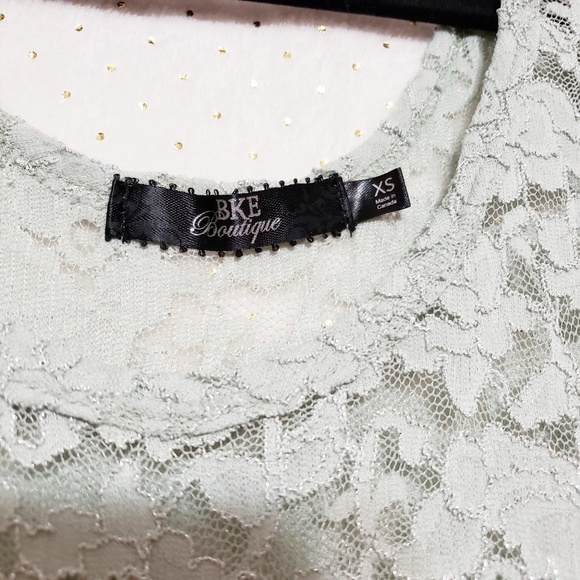 Mint Metallic Lace Cami/Tank *Sz XS* BKE Boutique - Picture 3 of 5